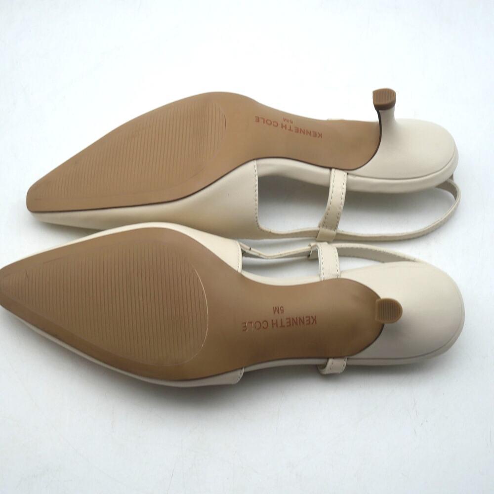 NEW Kenneth Cole Martha Slingback Pumps Heels Women's 5 Tan Beige - Picture 10 of 11